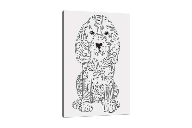 Dekorativ Canvastavla 30x40 cm, Vit|Svart