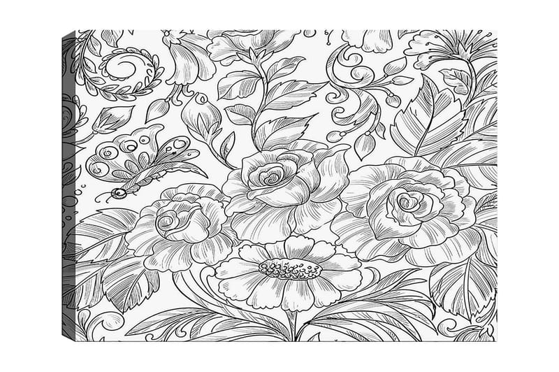 Dekorativ Canvastavla 30x40 cm - Vit|Svart - Inredning & dekor - Tavlor & konst - Canvastavla