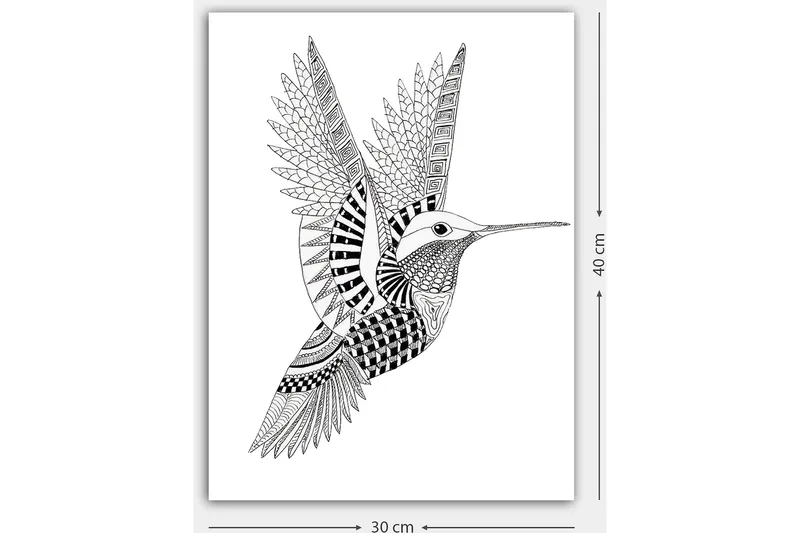 Dekorativ Canvastavla 30x40 cm - Vit|Svart - Inredning & dekor - Tavlor & konst - Canvastavla