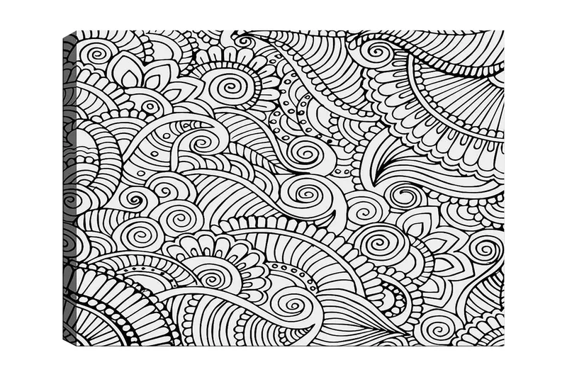 Dekorativ Canvastavla 30x40 cm, Vit|Svart