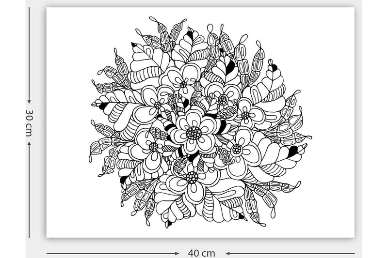 Dekorativ Canvastavla 30x40 cm - Vit|Svart - Inredning & dekor - Tavlor & konst - Canvastavla