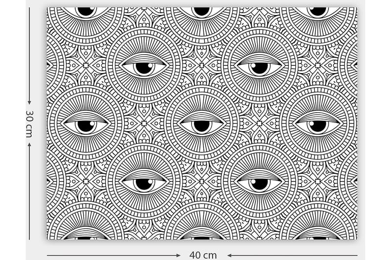 Dekorativ Canvastavla 30x40 cm - Vit|Svart - Inredning & dekor - Tavlor & konst - Canvastavla