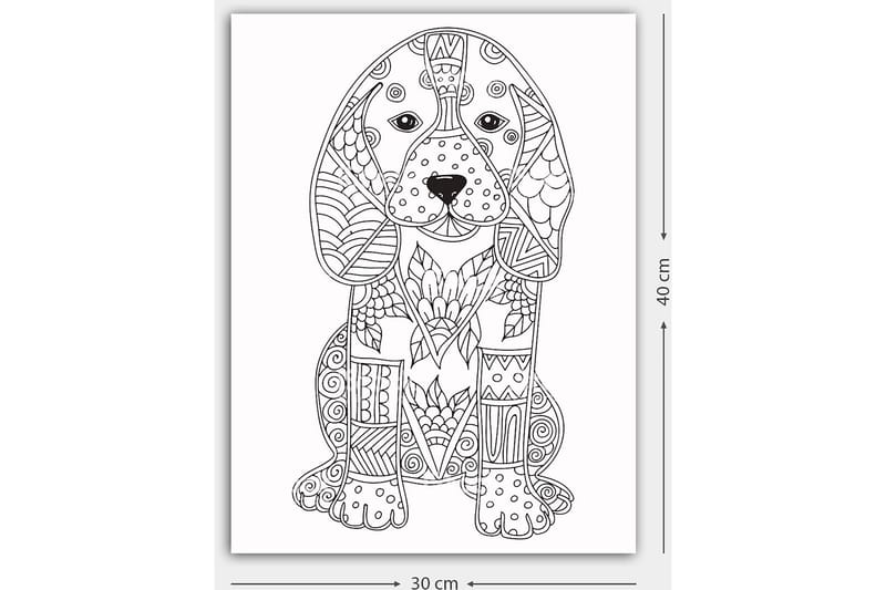 Dekorativ Canvastavla 30x40 cm - Vit|Svart - Inredning & dekor - Tavlor & konst - Canvastavla