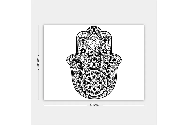 Dekorativ Canvastavla 30x40 cm - Vit|Svart - Inredning & dekor - Tavlor & konst - Canvastavla