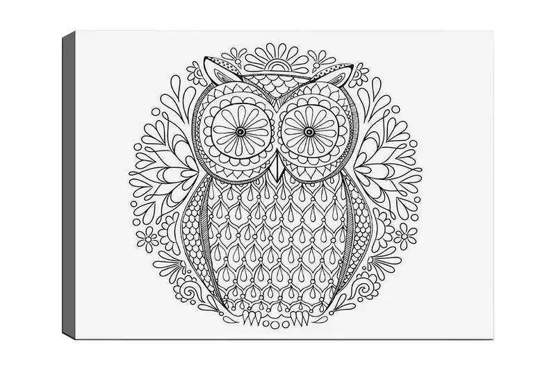 Dekorativ Canvastavla 30x40 cm, Vit|Svart