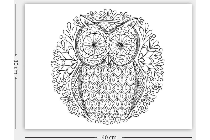 Dekorativ Canvastavla 30x40 cm - Vit|Svart - Inredning & dekor - Tavlor & konst - Canvastavla