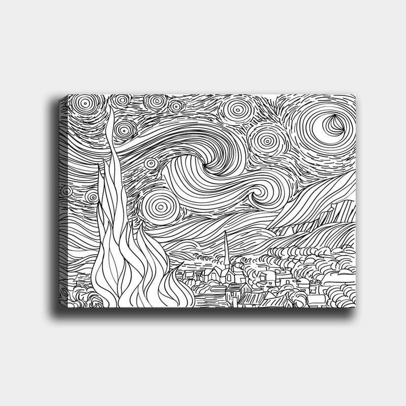 Dekorativ Canvastavla 30x40 cm - Vit|Svart - Inredning & dekor - Tavlor & konst - Canvastavla