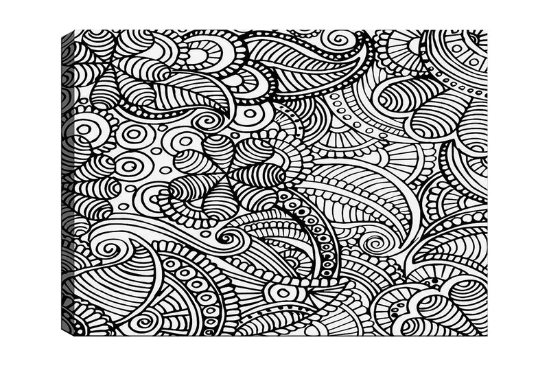 Dekorativ Canvastavla 30x40 cm, Vit|Svart