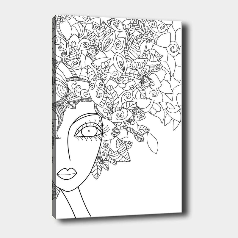 Dekorativ Canvastavla 30x40 cm - Vit|Svart - Inredning & dekor - Tavlor & konst - Canvastavla