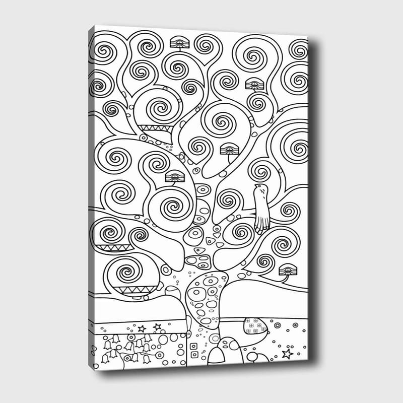 Dekorativ Canvastavla 30x40 cm - Vit|Svart - Inredning & dekor - Tavlor & konst - Canvastavla