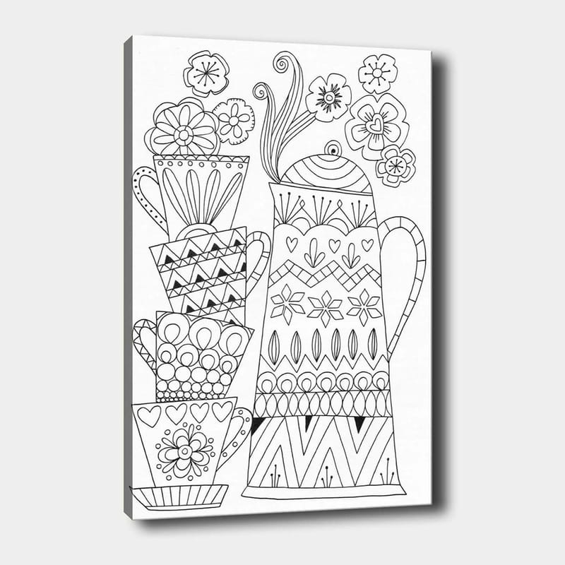 Dekorativ Canvastavla 30x40 cm - Vit|Svart - Inredning & dekor - Tavlor & konst - Canvastavla