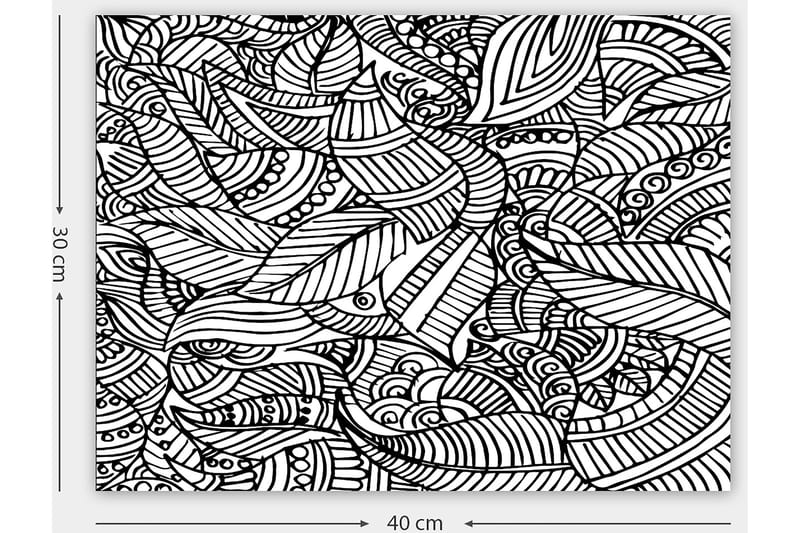 Dekorativ Canvastavla 30x40 cm - Vit|Svart - Inredning & dekor - Tavlor & konst - Canvastavla