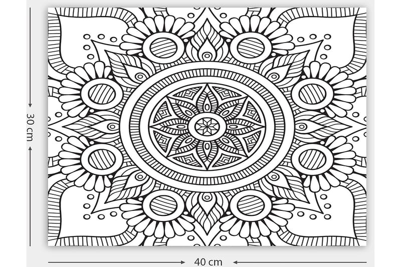 Dekorativ Canvastavla 30x40 cm - Vit|Svart - Inredning & dekor - Tavlor & konst - Canvastavla