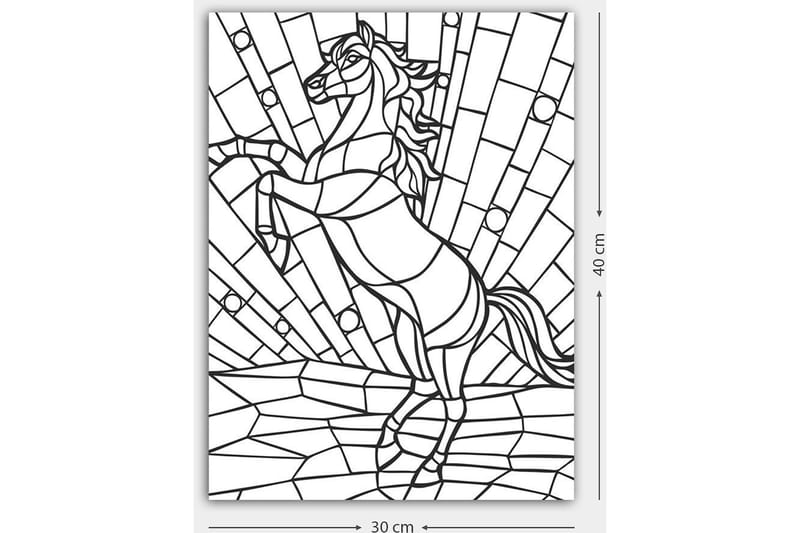 Dekorativ Canvastavla 30x40 cm - Vit|Svart - Inredning & dekor - Tavlor & konst - Canvastavla