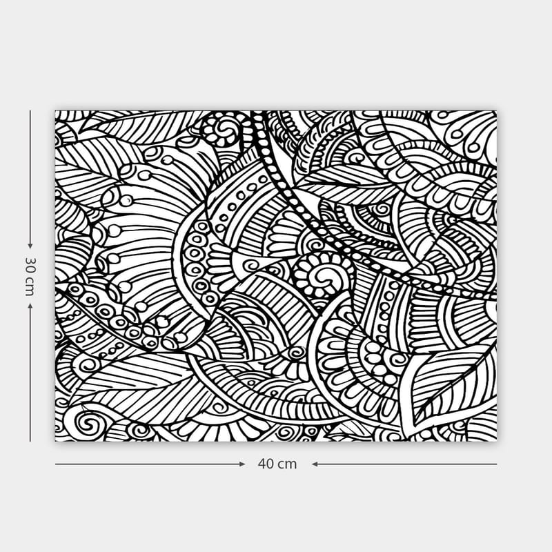 Dekorativ Canvastavla 30x40 cm - Vit|Svart - Inredning & dekor - Tavlor & konst - Canvastavla