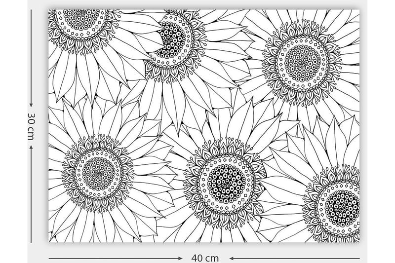 Dekorativ Canvastavla 30x40 cm - Vit|Svart - Inredning & dekor - Tavlor & konst - Canvastavla
