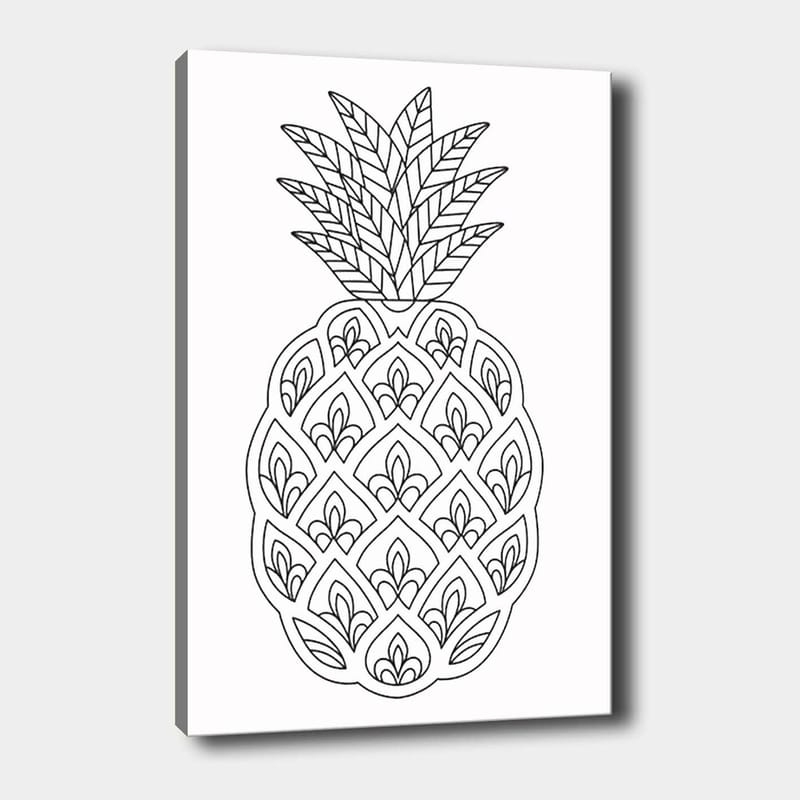 Dekorativ Canvastavla 30x40 cm - Vit|Svart - Inredning & dekor - Tavlor & konst - Canvastavla