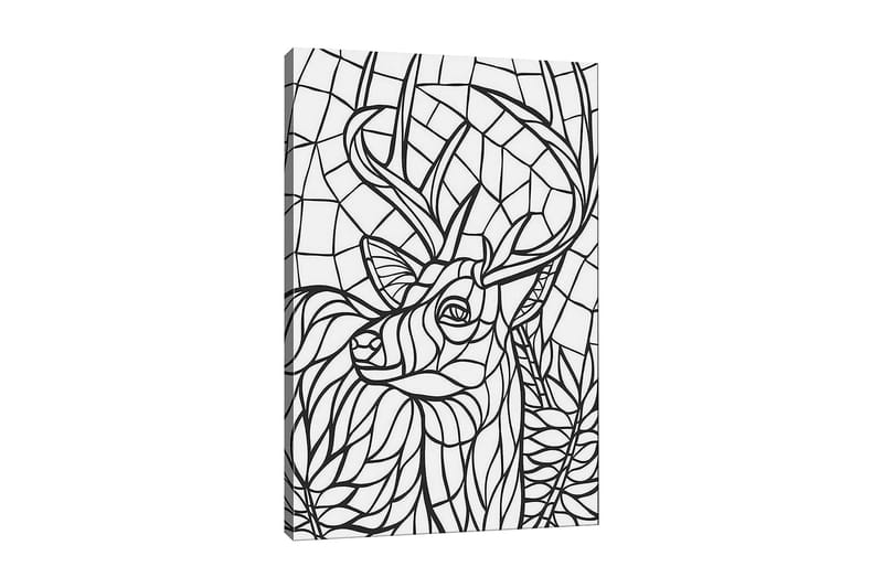 Dekorativ Canvastavla 30x40 cm, Vit|Svart