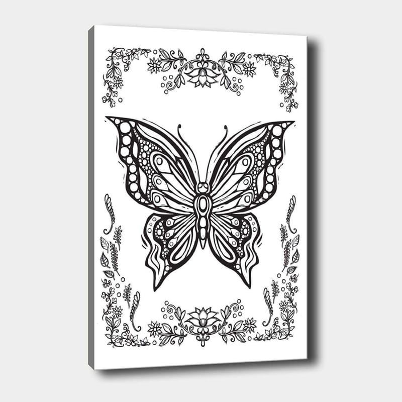 Dekorativ Canvastavla 30x40 cm - Vit|Svart - Inredning & dekor - Tavlor & konst - Canvastavla