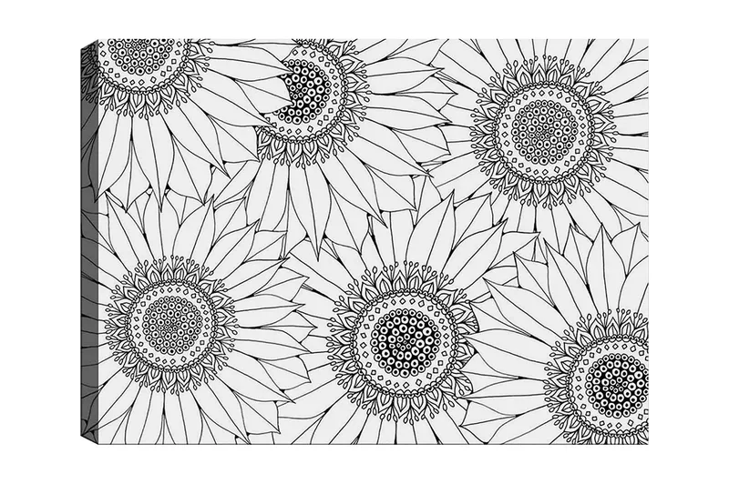 Dekorativ Canvastavla 30x40 cm, Vit|Svart