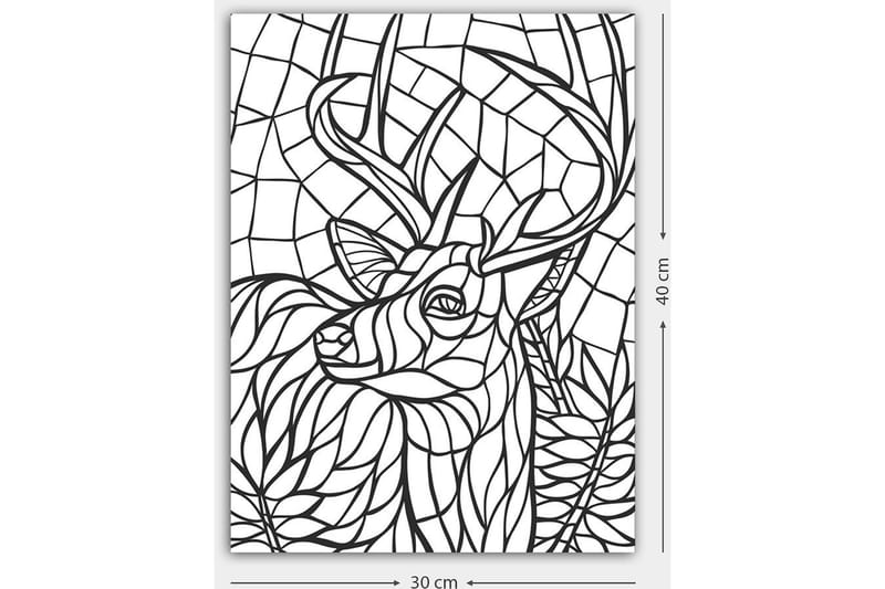 Dekorativ Canvastavla 30x40 cm - Vit|Svart - Inredning & dekor - Tavlor & konst - Canvastavla