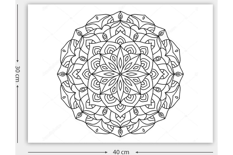 Dekorativ Canvastavla 30x40 cm - Vit|Svart - Inredning & dekor - Tavlor & konst - Canvastavla