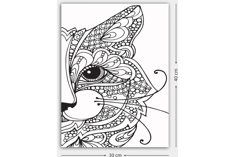 Dekorativ Canvastavla 30x40 cm - Vit|Svart - Inredning & dekor - Tavlor & konst - Canvastavla