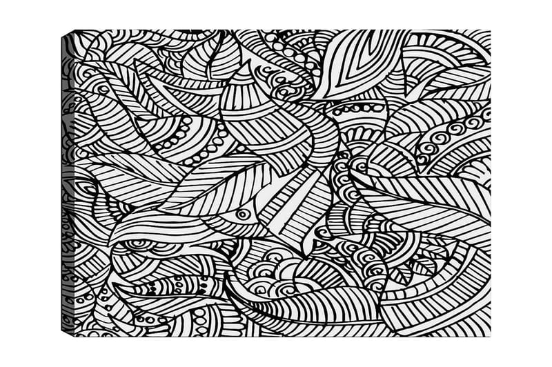Dekorativ Canvastavla 30x40 cm, Vit|Svart