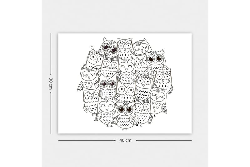 Dekorativ Canvastavla 30x40 cm - Vit|Svart - Inredning & dekor - Tavlor & konst - Canvastavla