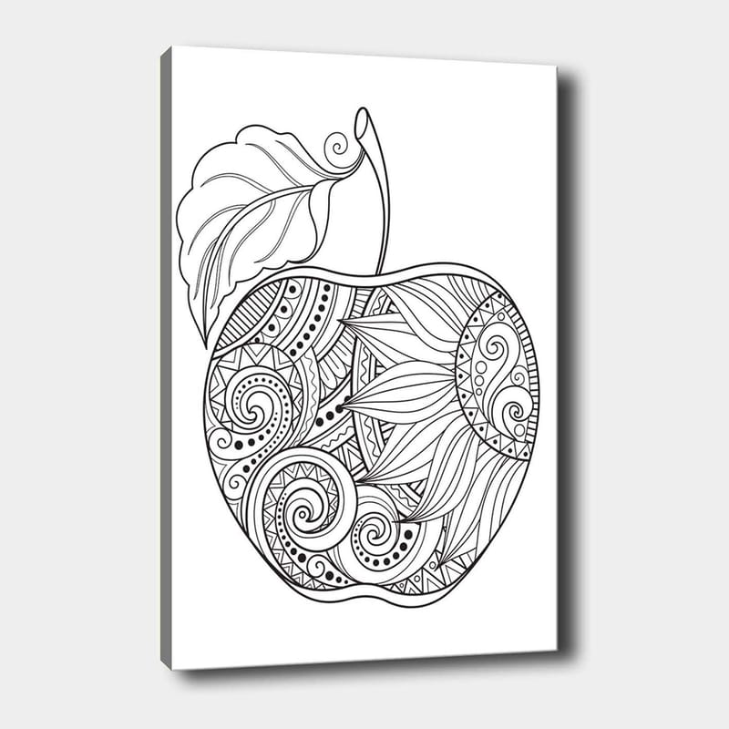 Dekorativ Canvastavla 30x40 cm - Vit|Svart - Inredning & dekor - Tavlor & konst - Canvastavla