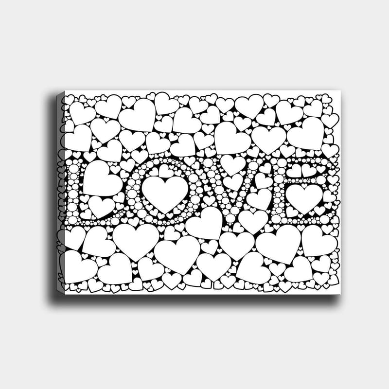 Dekorativ Canvastavla 30x40 cm - Vit|Svart - Inredning & dekor - Tavlor & konst - Canvastavla