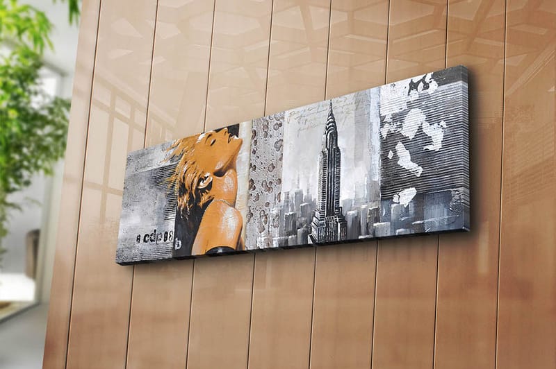 DEKORATIV CANVASTAVLA 30x90 cm Flerfärgad - Inredning & dekor - Tavlor & konst - Canvastavla