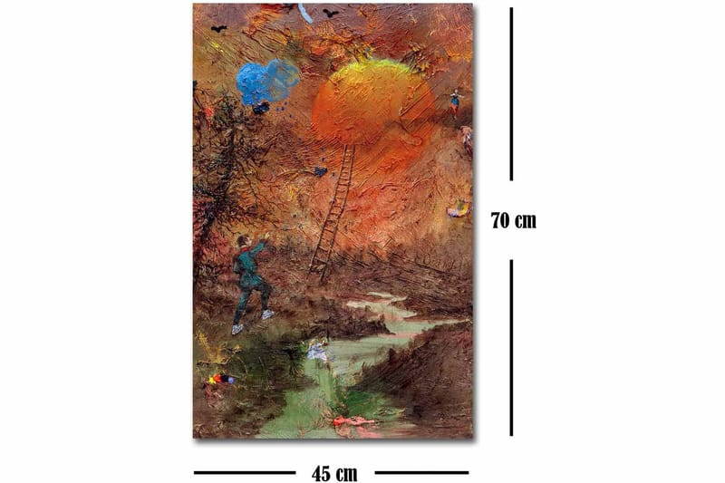 Dekorativ Canvastavla 45x70 cm - Flerfärgad - Inredning & dekor - Tavlor & konst - Canvastavla