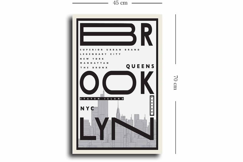 Dekorativ Canvastavla 45x70 cm - Flerfärgad - Inredning & dekor - Tavlor & konst - Canvastavla