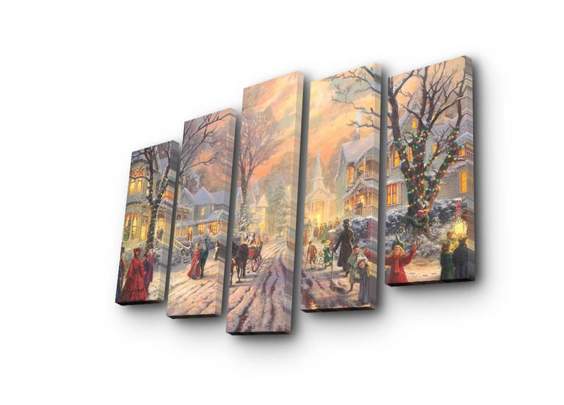 DEKORATIV CANVASTAVLA 5-Delar 19x70 cm Flerfärgad - Inredning & dekor - Tavlor & konst - Canvastavla