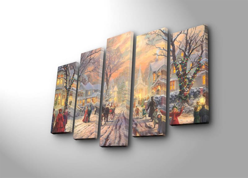 DEKORATIV CANVASTAVLA 5-Delar 19x70 cm Flerfärgad - Inredning & dekor - Tavlor & konst - Canvastavla