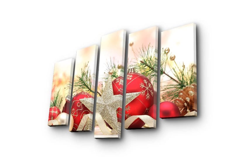 Dekorativ Canvastavla 5-Delar 19x70 cm, Flerfärgad