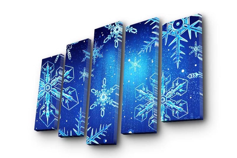 Dekorativ Canvastavla 5-Delar 19x70 cm, Flerfärgad