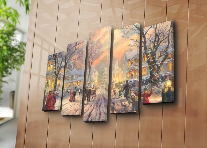 Dekorativ Canvastavla 5-Delar 19x70 cm - Flerfärgad - Inredning & dekor - Tavlor & konst - Canvastavla