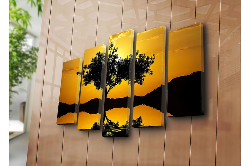 Dekorativ Canvastavla 5-Delar 70x19 cm - Flerfärgad - Inredning & dekor - Tavlor & konst - Canvastavla