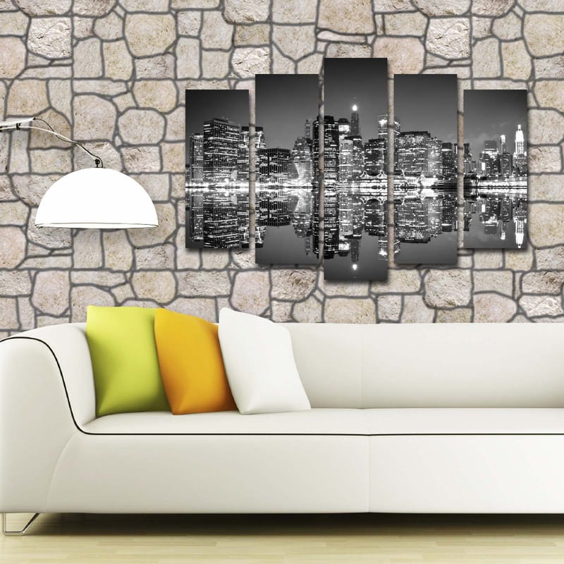 Dekorativ Canvastavla 5-Delar 70x19 cm - Flerfärgad - Inredning & dekor - Tavlor & konst - Canvastavla