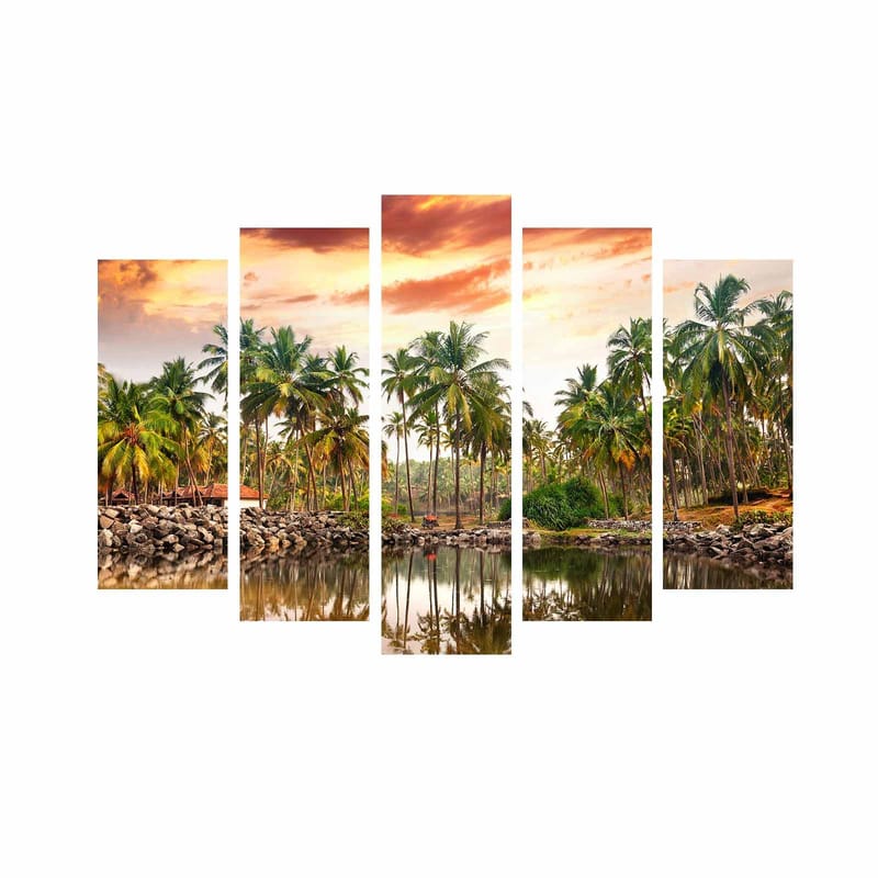 Dekorativ Canvastavla 5-Delar 70x19 cm - Flerfärgad - Inredning & dekor - Tavlor & konst - Canvastavla