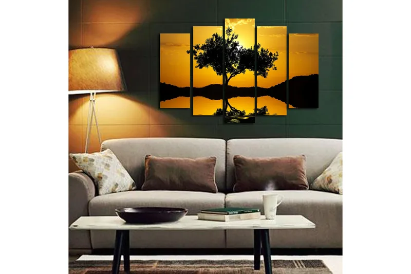 Dekorativ Canvastavla 5-Delar 70x19 cm - Flerfärgad - Inredning & dekor - Tavlor & konst - Canvastavla