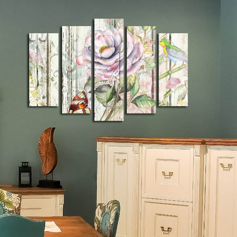 Dekorativ Canvastavla 5-Delar 70x19 cm - Flerfärgad - Inredning & dekor - Tavlor & konst - Canvastavla