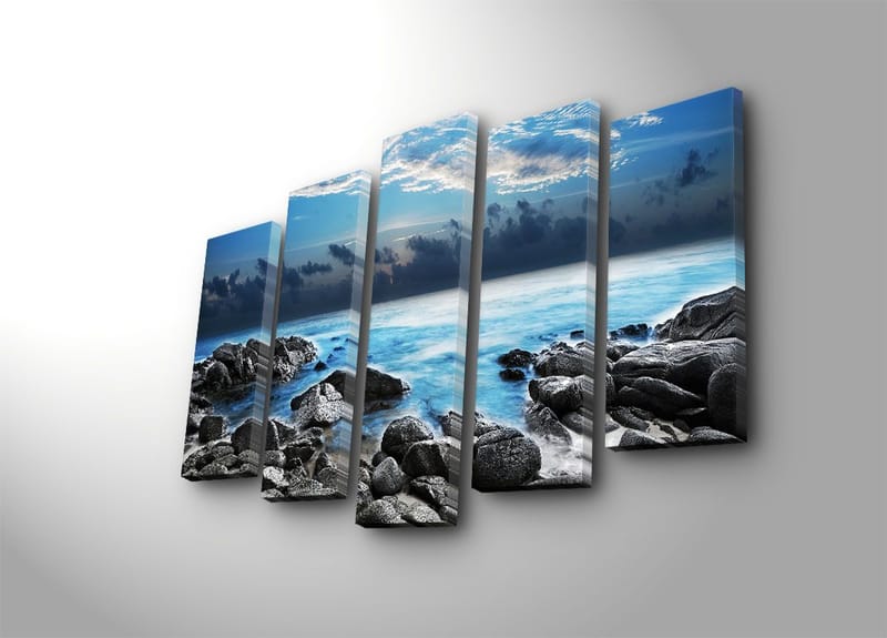 Dekorativ Canvastavla 5-Delar 70x19 cm - Flerfärgad - Inredning & dekor - Tavlor & konst - Canvastavla