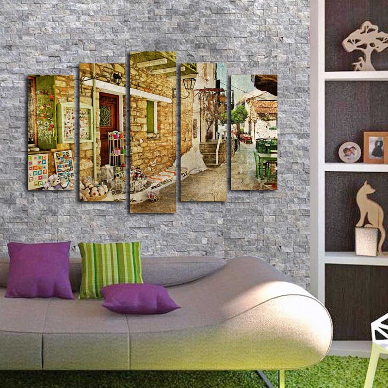 Dekorativ Canvastavla 5-Delar 70x19 cm - Flerfärgad - Inredning & dekor - Tavlor & konst - Canvastavla