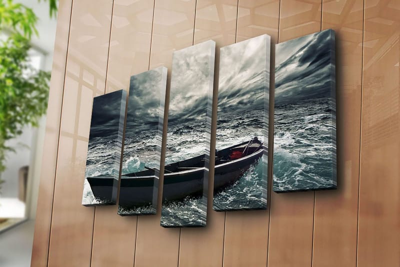 Dekorativ Canvastavla 5-Delar 70x19 cm - Flerfärgad - Inredning & dekor - Tavlor & konst - Canvastavla