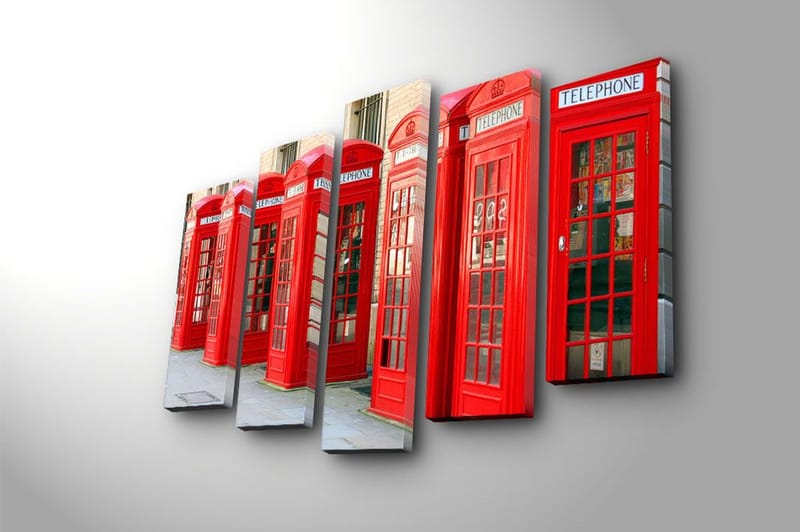 Dekorativ Canvastavla 5-Delar 70x19 cm - Flerfärgad - Inredning & dekor - Tavlor & konst - Canvastavla