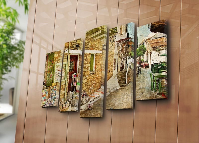 Dekorativ Canvastavla 5-Delar 70x19 cm - Flerfärgad - Inredning & dekor - Tavlor & konst - Canvastavla