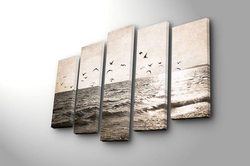 Dekorativ Canvastavla 5-Delar 70x19 cm - Flerfärgad - Inredning & dekor - Tavlor & konst - Canvastavla